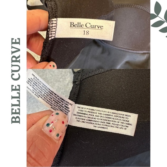 Belle Curve Women's Black One Piece
Swimsuit Padded Bra Size 18 - Picture 9 of 9